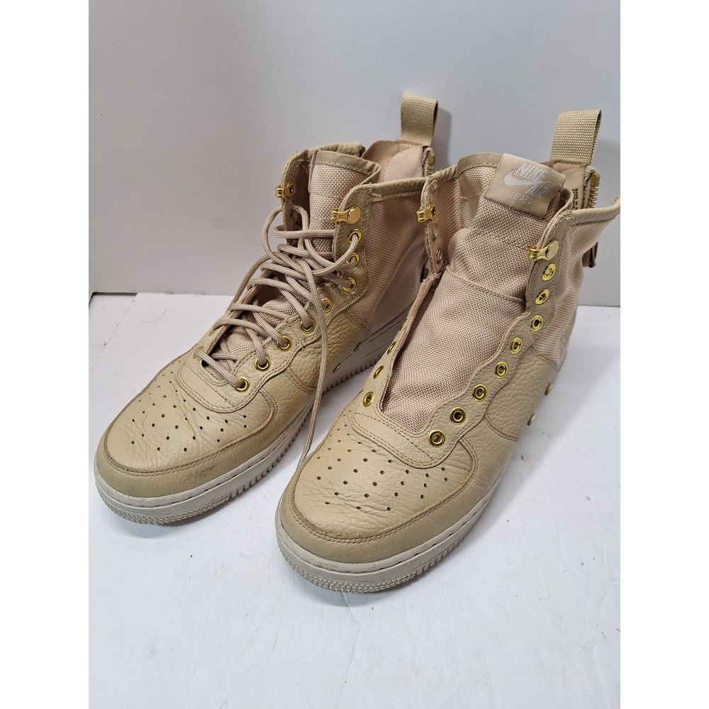 Nike Air Force 1 SF Mushroom Mid Top Sneakers 917753-200 Size 9.5 Color Beige